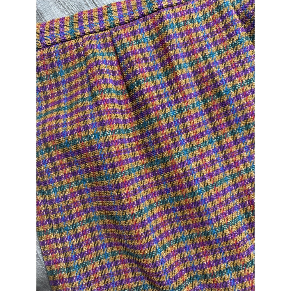J. McLaughin for Sanyo Vintage Herringbone Tweed Pencil Skirt Wool Cotton Sz 4 - Picture 7 of 7
